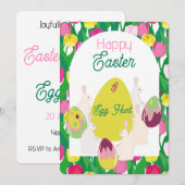 Paaseierenjacht. Uitnodiging (Voorkant / Achterkant)