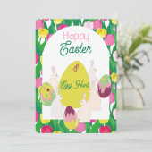 Paaseierenjacht. Uitnodiging (Staand voorkant)