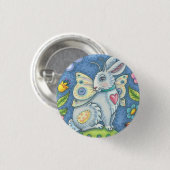 PAASEIERFEE, LENTEHAAS, KONIJN BUTTON rond (Voorkant /achterkant)