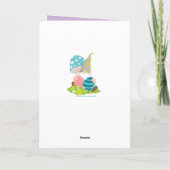 Paaseiergnoom Feestdagen Kaart (Achterkant)