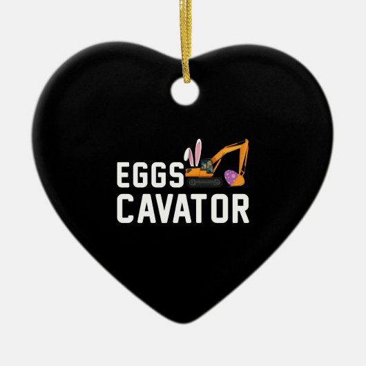 Paaseierhap Shirt voor kinderen Funny Eggs Cavator Keramisch Ornament (Voorkant)