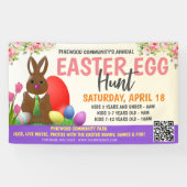 Paaseierjacht Banner met qr-code (Horizontaal)