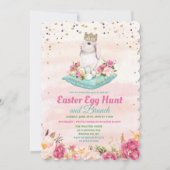 Paaseierjacht Bloemen Waterverf Uitnodiging (Voorkant)