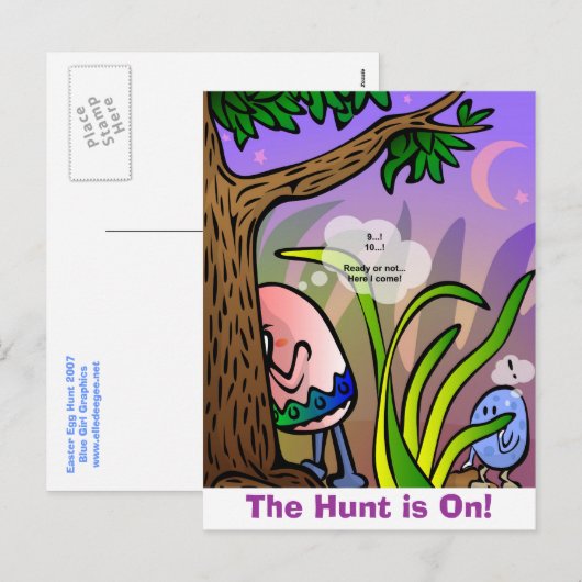 Paaseierjacht Briefkaart (Voorkant / Achterkant)