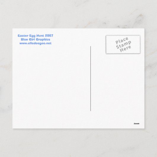 Paaseierjacht Briefkaart (Achterkant)