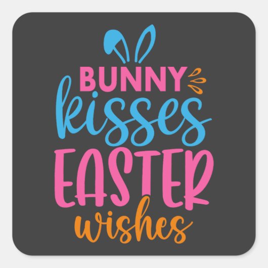 Paaseierjacht - Dier Vierkante Sticker (Voorkant)