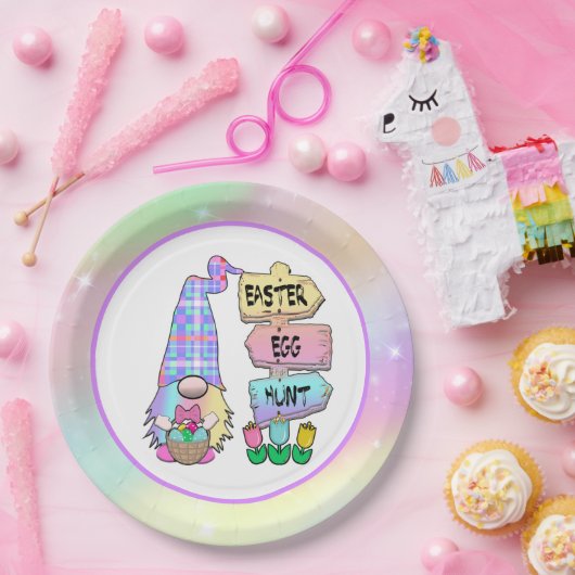 Paaseierjacht Gnoom Papieren Bordje (Feest)