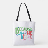 Paaseierjacht! heilig tote bag (Achterkant)