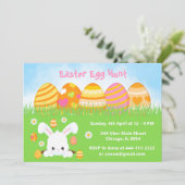 Paaseierjacht in geel, Sinaasappel en roze Kaart (Staand voorkant)