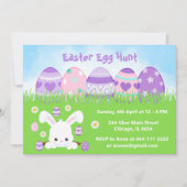 Paaseierjacht in roze en Paarse Kaart (Voorkant)