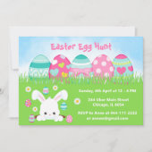 Paaseierjacht in Turquoise blauw en roze Kaart (Voorkant)