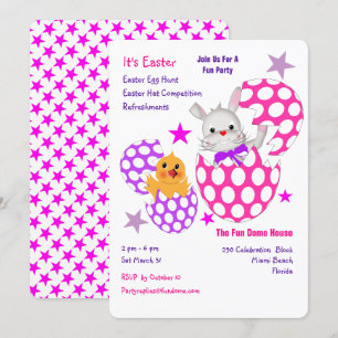 Paaseierjacht - Kinder partij nodigt uit Kaart