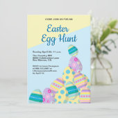 Paaseierjacht kleurrijke lente Custom Kaart (Staand voorkant)