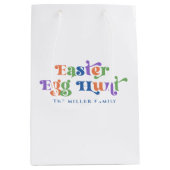 Paaseierjacht. Kleurrijke retro typografie Medium Cadeauzakje (Voorkant)