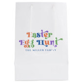 Paaseierjacht. Kleurrijke retro typografie Medium Cadeauzakje (Achterkant)