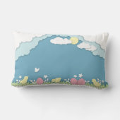 Paaseierjacht, lente feestdagen papercut naam kussen (Achterkant)