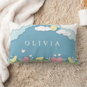 Paaseierjacht, lente feestdagen papercut naam kussen (Deken)