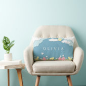 Paaseierjacht, lente feestdagen papercut naam kussen (Stoel)