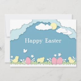 Paaseierjacht, lente feestdagen papercut natuur p kaart