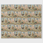  paaseierjacht op grote schaal cadeaupapier (Vlak)