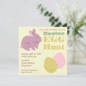 Paaseierjacht - Paarse konijn Kaart (Staand voorkant)
