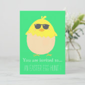 Paaseierjacht Paasfeest koele chick Kaart (Staand voorkant)