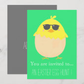 Paaseierjacht Paasfeest koele chick Kaart (Voorkant / Achterkant)