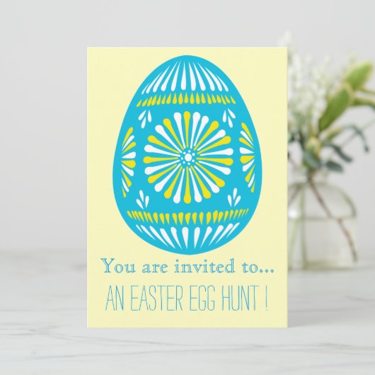 Paaseierjacht Paasfeest Paasei Kaart (Staand voorkant)
