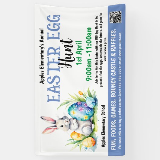 PAASEIERJACHT PTO PTA Kerk Banner (Verticaal)