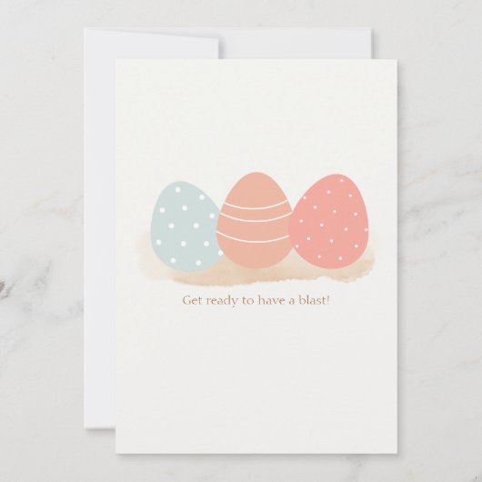 Paaseierjacht Schattige konijn Kaart (Achterkant)