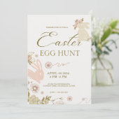 Paaseierjacht Schattigee konijntjes en eitjes lijs Kaart (Staand voorkant)