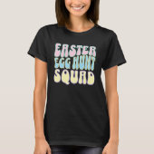Paaseierjacht Squad Cute Quote Gezegde Retro Styl T-shirt (Voorkant)