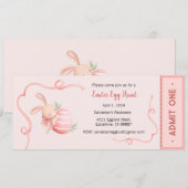 Paaseierjacht uitnodiging, paasfeest kaart (Voorkant / Achterkant)