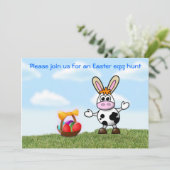 Paaseierjacht Uitnodiging voor paasmakreel (Staand voorkant)