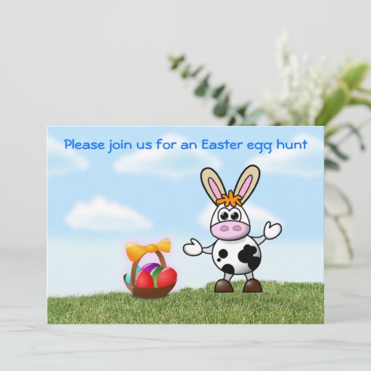 Paaseierjacht Uitnodiging voor paasmakreel (Staand voorkant)