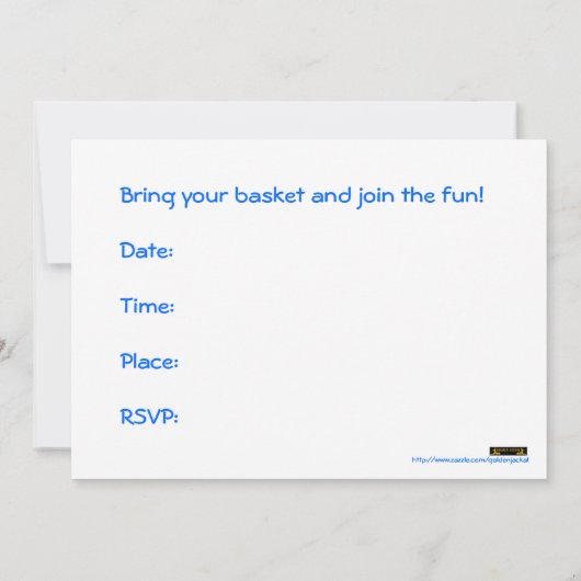 Paaseierjacht Uitnodiging voor paasmakreel (Achterkant)