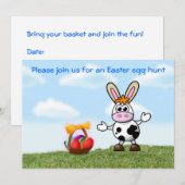 Paaseierjacht Uitnodiging voor paasmakreel (Voorkant / Achterkant)
