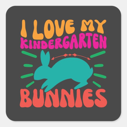 Paaseierjacht. versiering vierkante sticker (Voorkant)