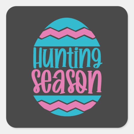 Paaseierjacht. vieren vierkante sticker (Voorkant)