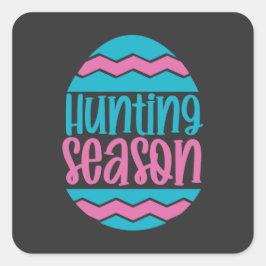 Paaseierjacht. vieren vierkante sticker