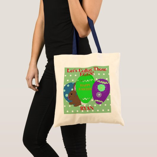 paaseierjachtkonijn tote bag (Voorkant (product))
