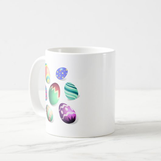 Paaseierkleurig roosterrooster koffiemok (Voorkant links)