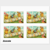  paaseierkuikens rechthoekige sticker (Vel)