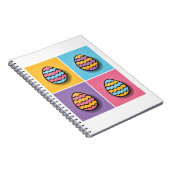 Paaseierkunst Pop esthetisch Notitieboek (Rechterzijde)