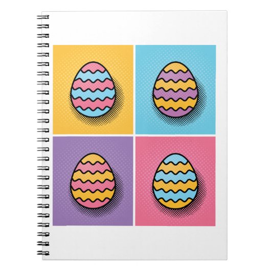 Paaseierkunst Pop esthetisch Notitieboek (Voorkant)