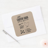 Paaseierlevering Label, eierontvangst  stijl Vierkante Sticker (Envelop)