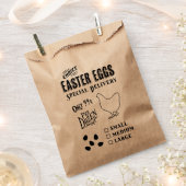 Paaseierleveringszak, eiontvangst  stijl bedankzakje (Geknipt)