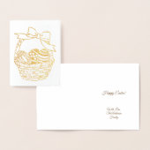 Paaseiermand Gouden of Zilverfolie Kaart (Display)