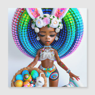 Paaseiermuis met een zwart meisje Magic Melanin Gi