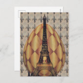 Paaseieroliefabriek, Paris Fleur-de-lis Feestdagenkaart (Voorkant / Achterkant)